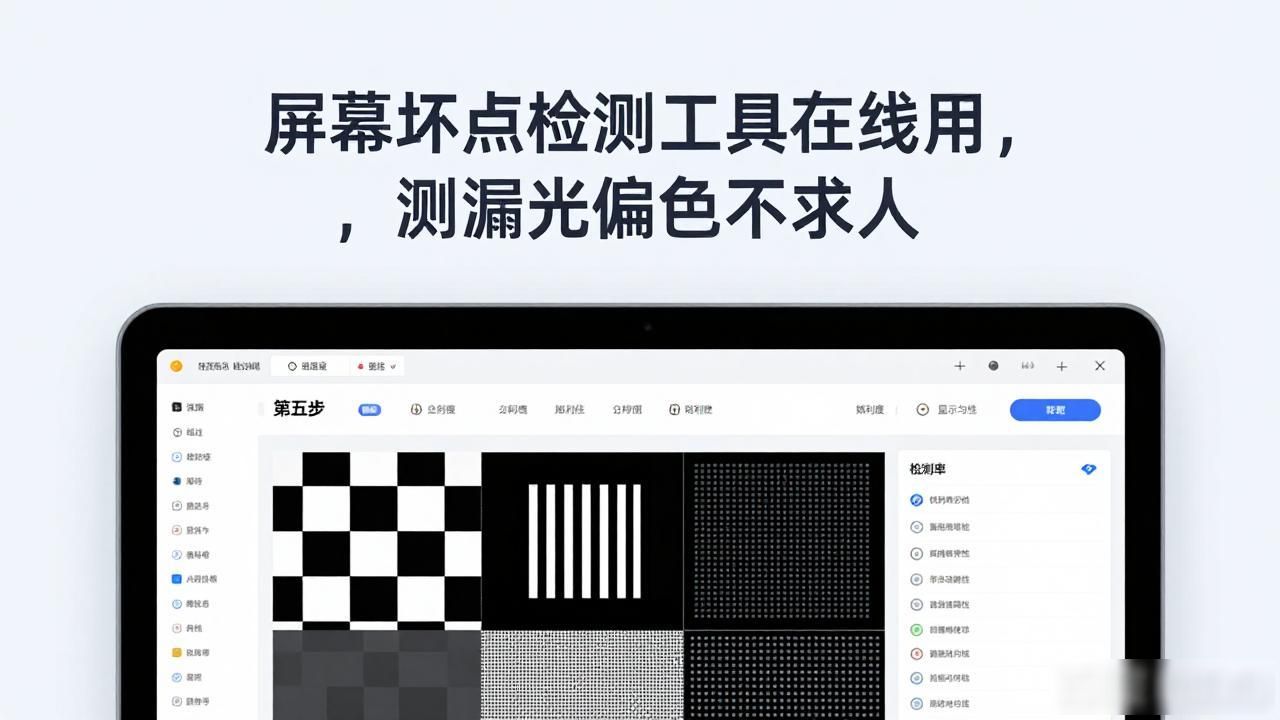 屏幕坏点检测工具在线用，测漏光偏色不求人