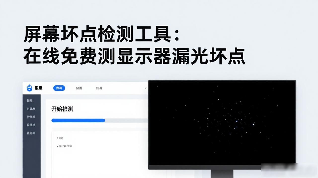 屏幕坏点检测工具：在线免费测显示器漏光坏点