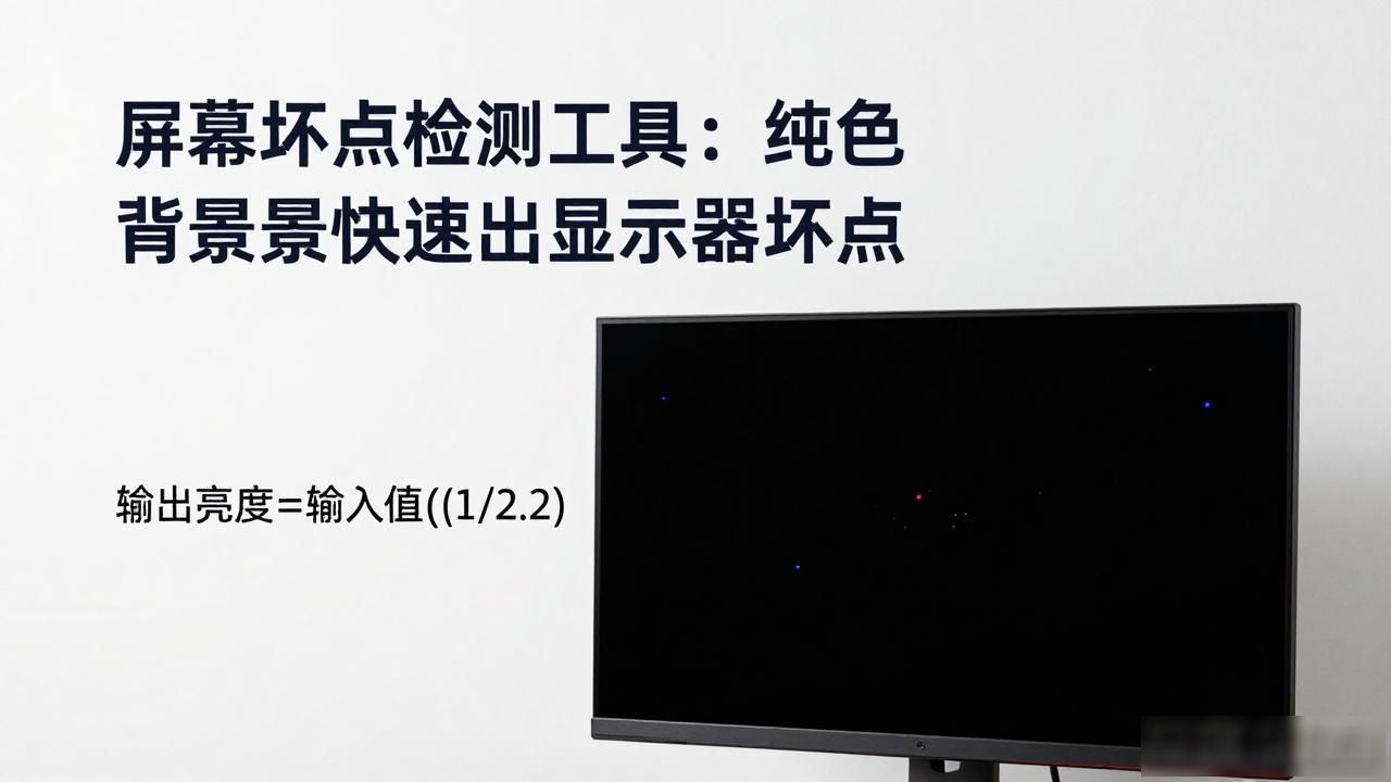 屏幕坏点检测工具：纯色背景快速找出显示器坏点