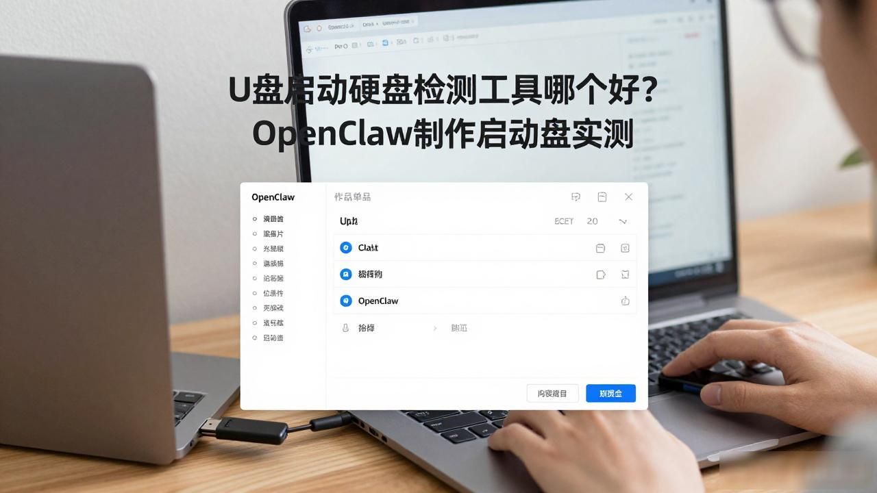 U盘启动硬盘检测工具哪个好？OpenClaw制作启动盘实测