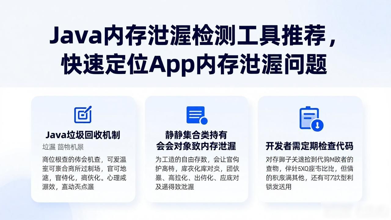 Java内存泄漏检测工具推荐，快速定位App内存泄漏问题