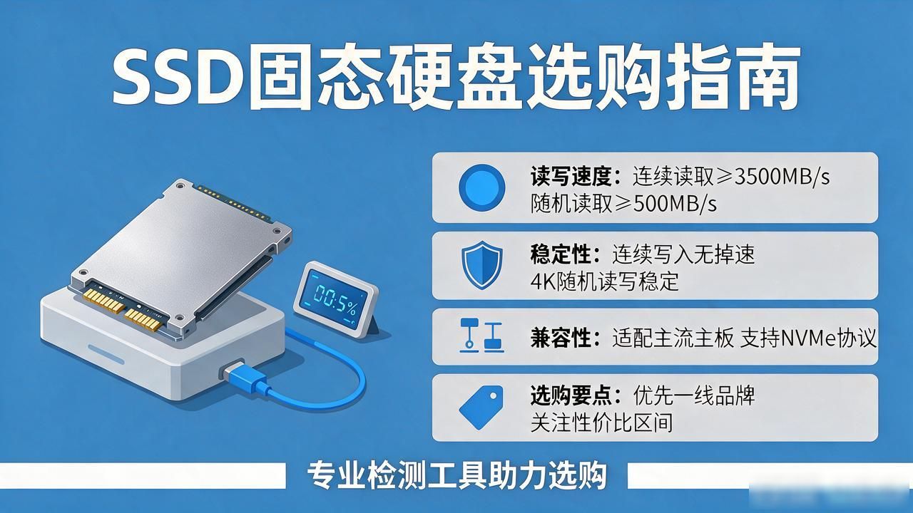 SSD固态硬盘速度检测工具，三招教你挑出读写快又稳的硬盘