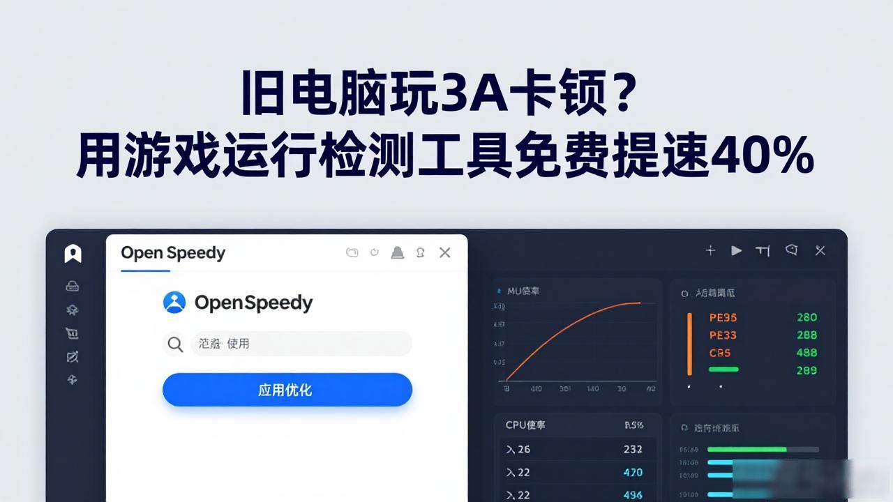 免费开源电脑游戏加速器_游戏运行检测工具_OpenSpeedy游戏性能优化工具