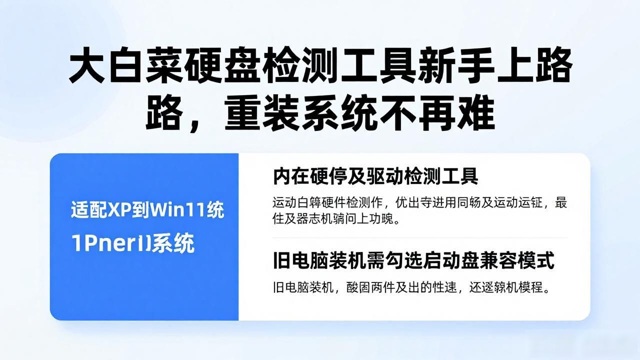 大白菜硬盘检测工具新手上路，重装系统不再难