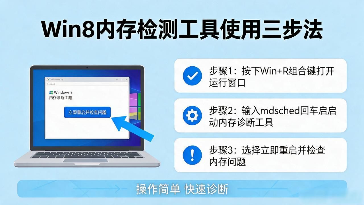 Win8自带内存检测工具怎么用？简单三步诊断内存问题