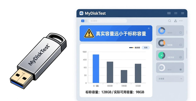 U盘扩容检测工具MyDiskTest，能测真实容量还能查坏块
