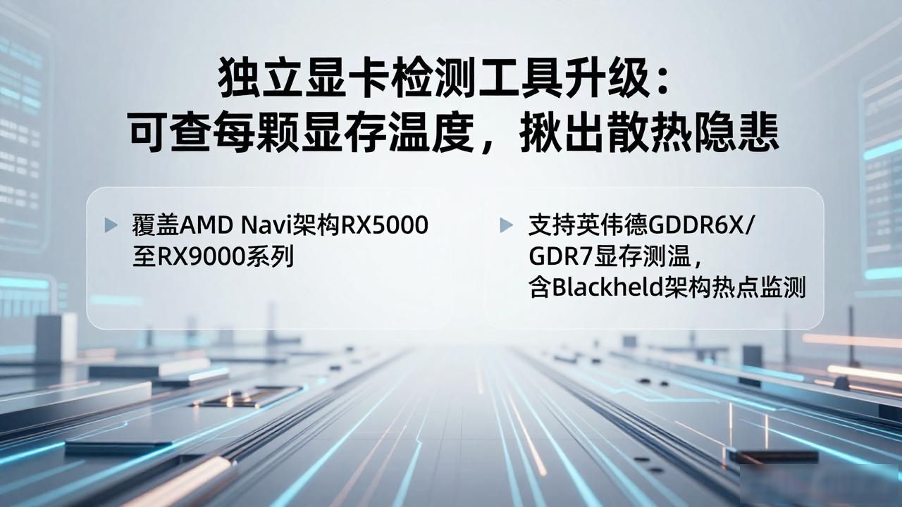 独立显卡检测工具升级：可查每颗显存温度，揪出散热隐患