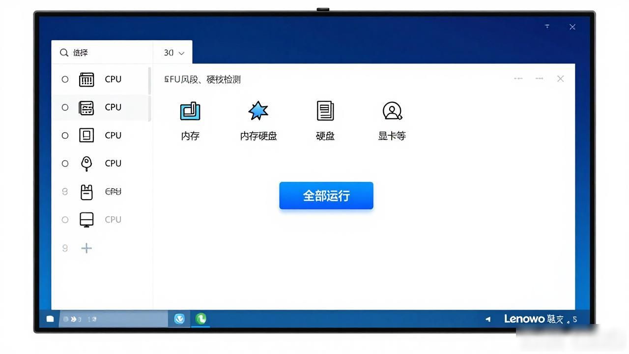 联想电脑蓝屏死机？一键硬件检测工具快速诊断故障