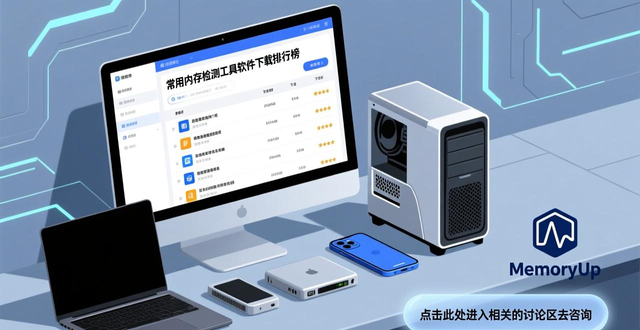 常用内存检测工具软件下载排行榜，含内存管理及型号检测工具