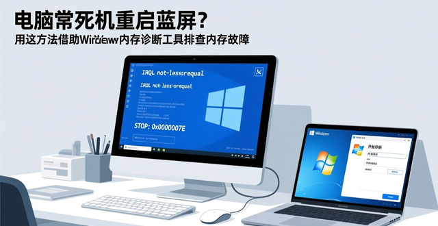 电脑常死机重启蓝屏？用这方法借助Windows内存诊断工具排查内存故障