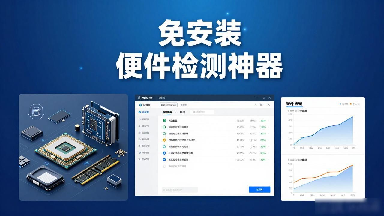电脑硬件检测神器，查CPU主板温度，免安装