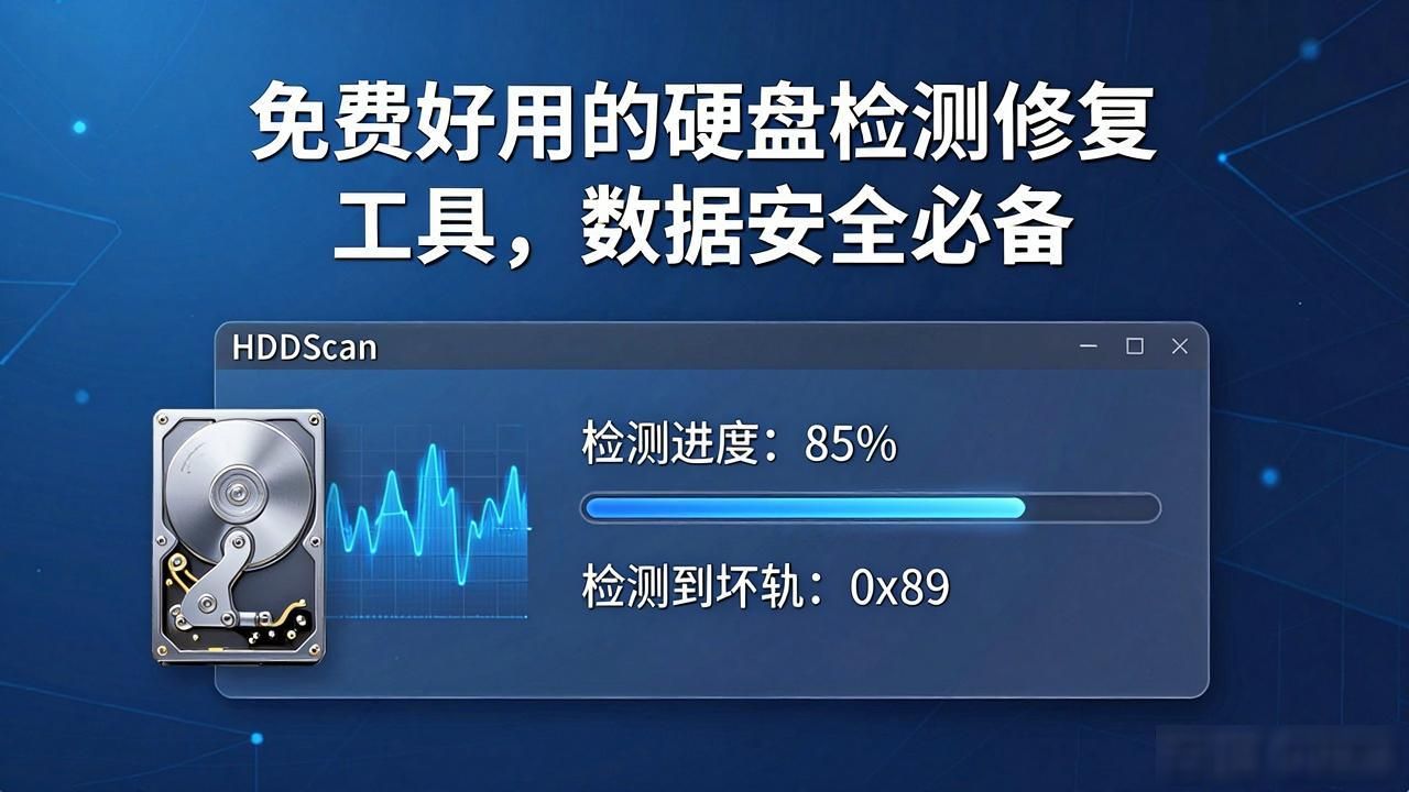 免费好用的硬盘检测修复工具，数据安全必备