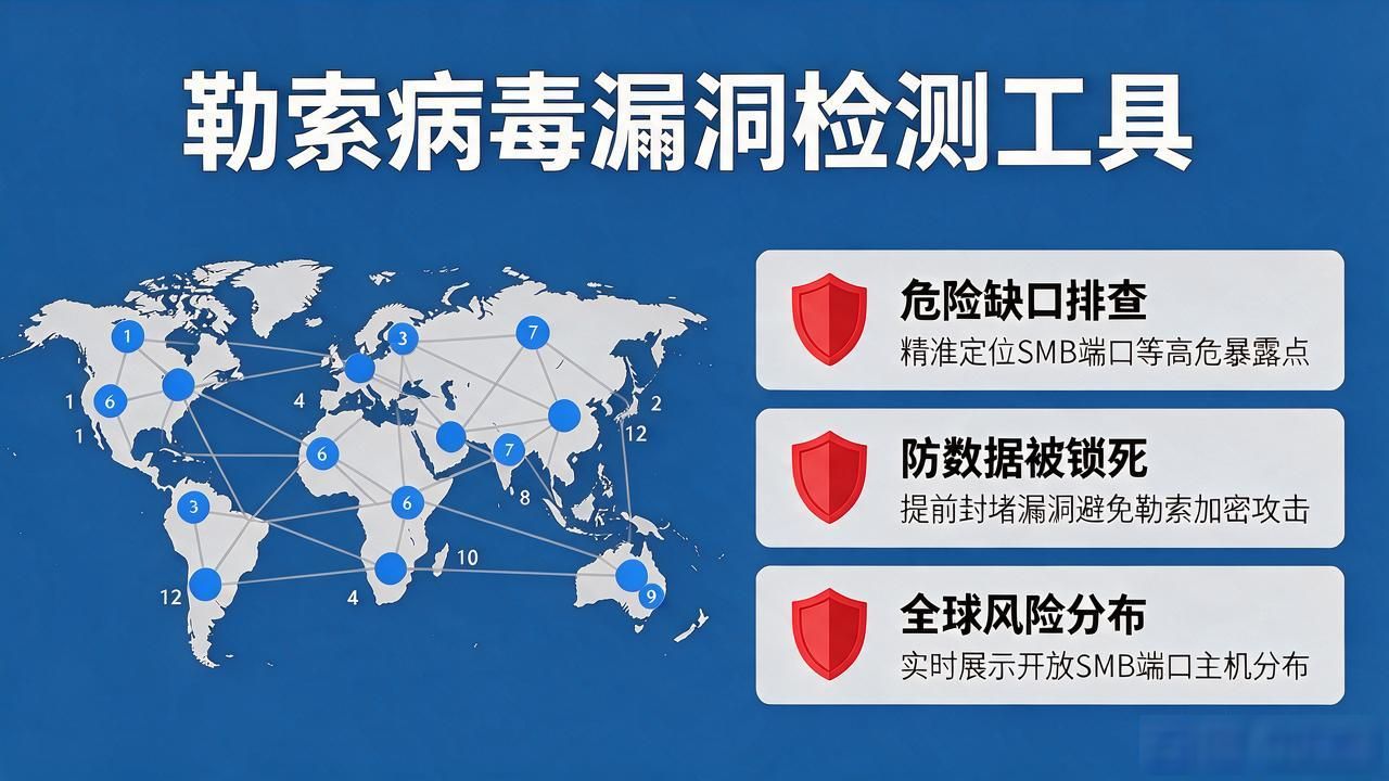 勒索病毒漏洞检测工具，轻松查危险缺口，防数据被锁死