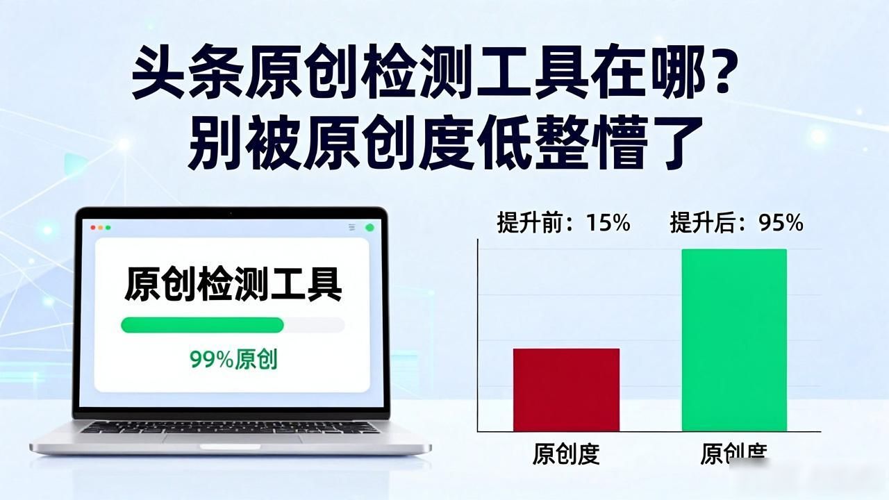 头条原创检测工具在哪？别被原创度低整懵了
