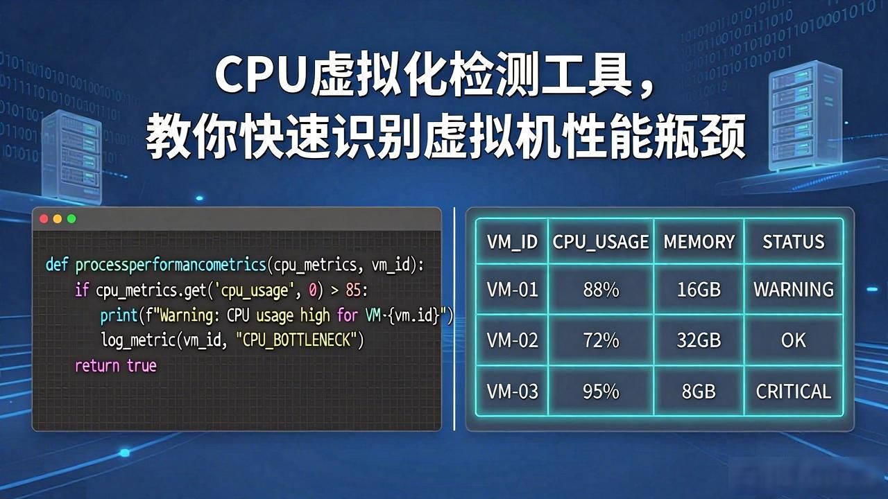 CPU虚拟化检测工具，教你快速识别虚拟机性能瓶颈