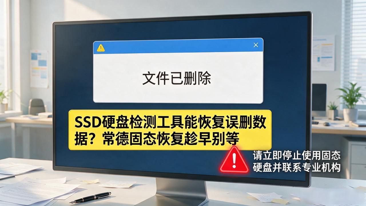 SSD硬盘检测工具能恢复误删数据？常德固态恢复趁早别等