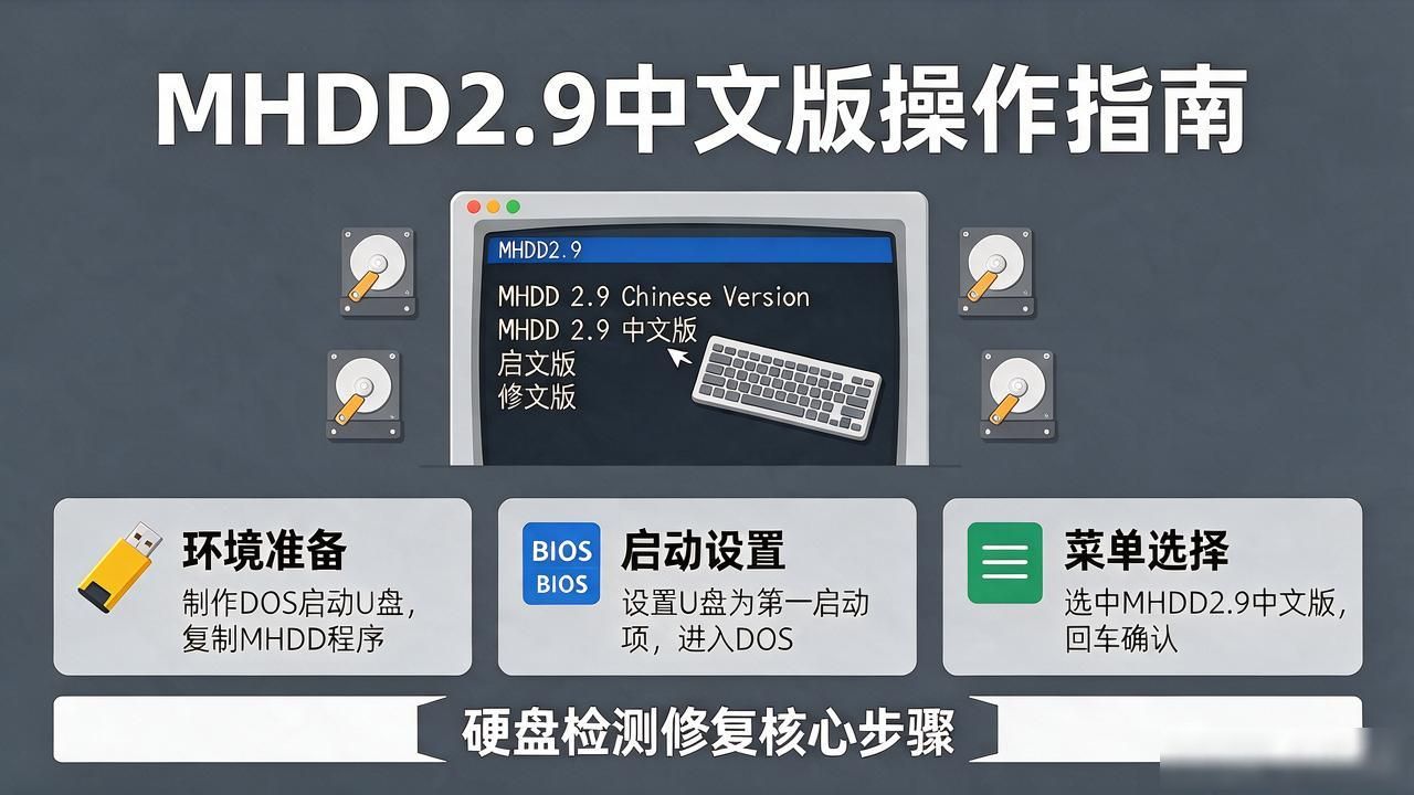 MHDD硬盘检测修复工具_dos下硬盘检测工具_u启动u盘启动盘制作