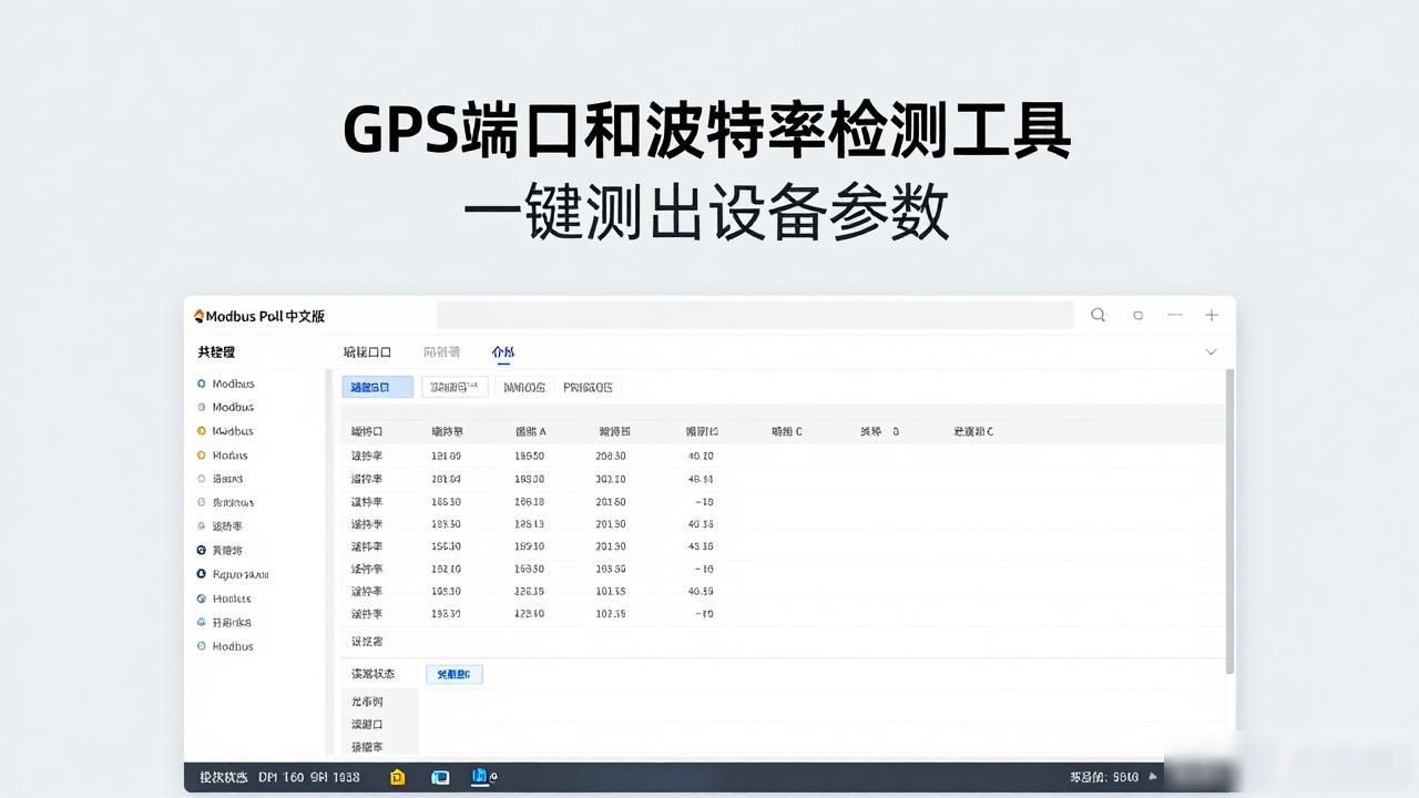 Modbus Poll 主站模拟器_Modbus Slave 模拟器_gps端口和波特率检测工具