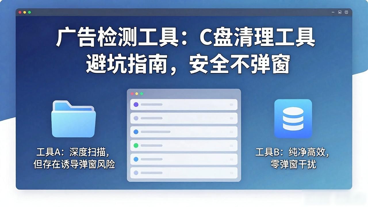 无捆绑C盘清理工具推荐_C盘清理工具避坑排名_广告检测工具