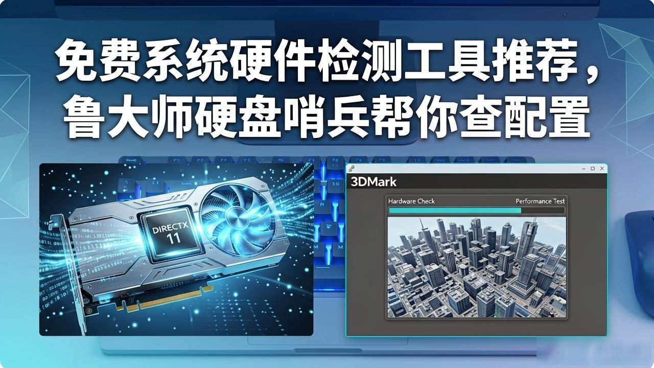 免费系统硬件检测工具推荐，鲁大师硬盘哨兵帮你查配置