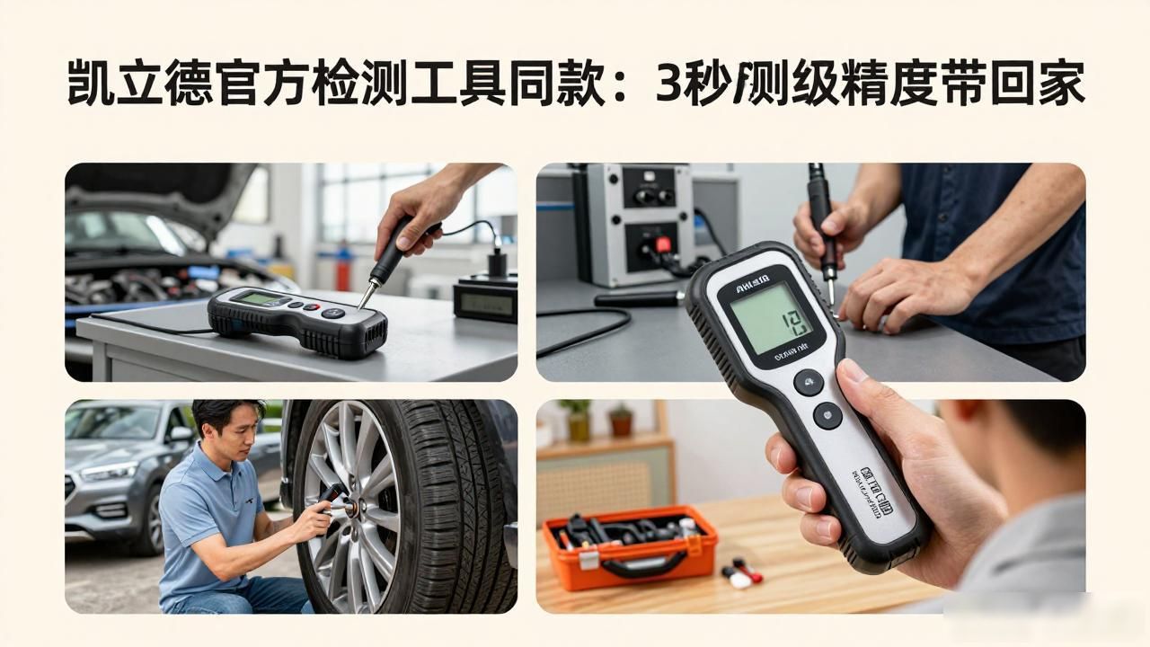 凯立德官方检测工具同款：3秒测胎纹胎压，4S店级精度带回家