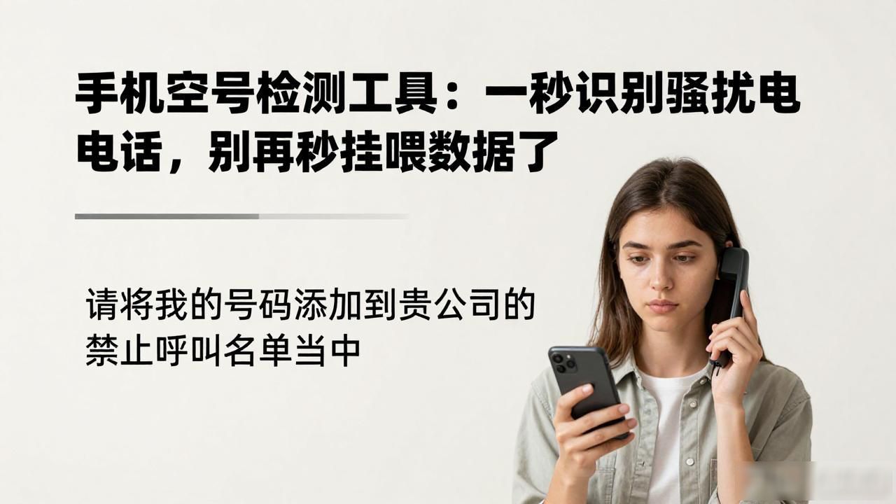 手机空号检测工具：一秒识别骚扰电话，别再秒挂喂数据了