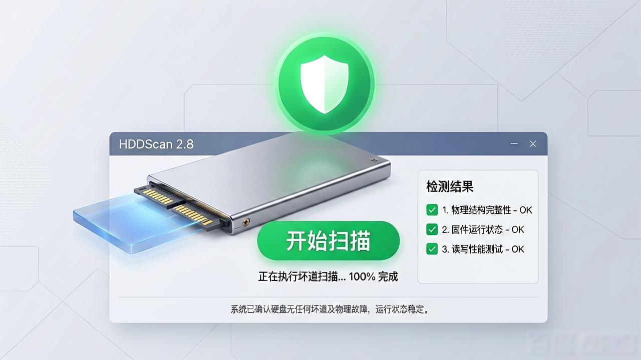 硬盘坏道检测神器 HDDScan 2.8 读写速度与健康一测便知