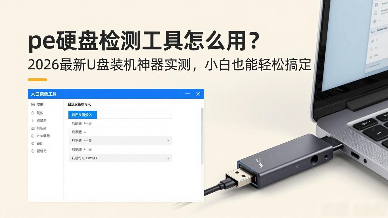 pe硬盘检测工具怎么用？2026最新U盘装机神器实测，小白也能轻松搞定