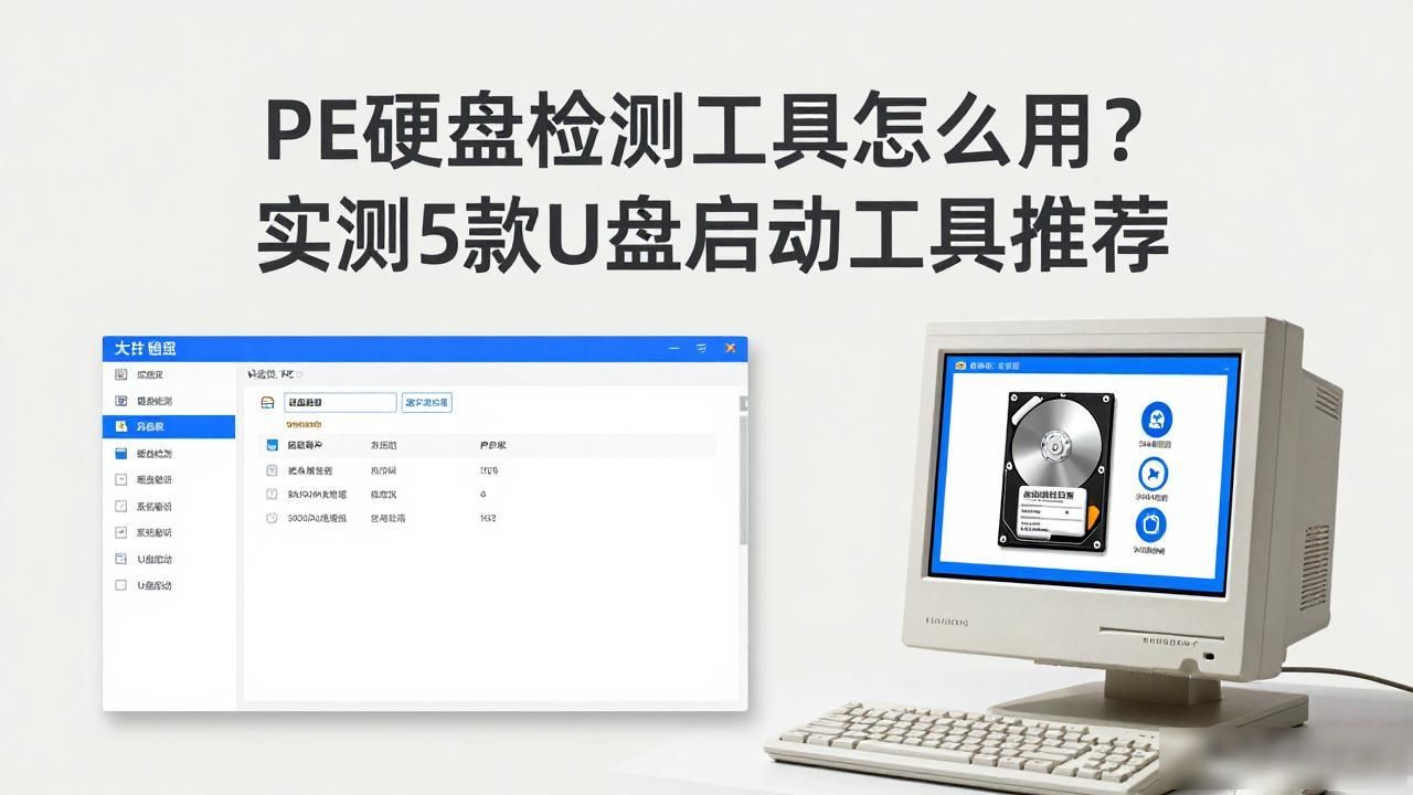 PE硬盘检测工具怎么用？实测5款U盘启动工具推荐