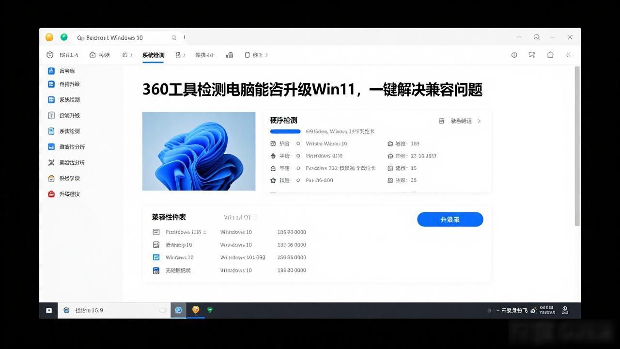 360工具检测电脑能否升级Win11，一键解决兼容问题