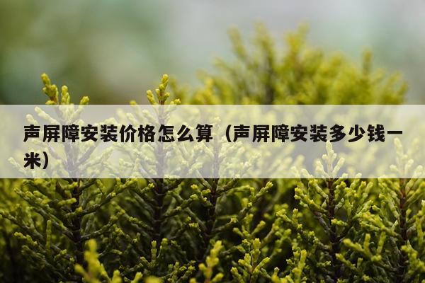 声屏障安装价格怎么算（声屏障安装多少钱一米）