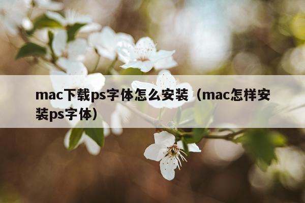 mac下载ps字体怎么安装（mac怎样安装ps字体）