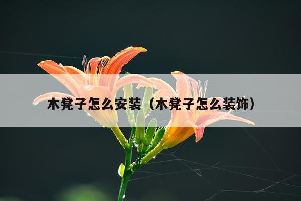 木凳子怎么安装（木凳子怎么装饰）