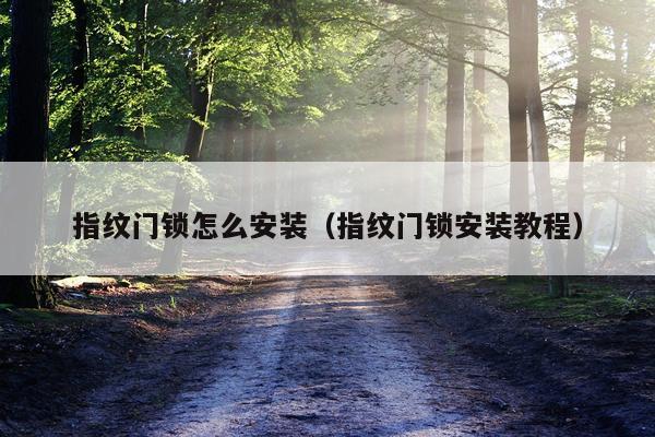 指纹门锁怎么安装（指纹门锁安装教程）