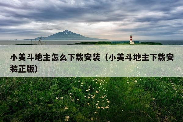 小美斗地主怎么下载安装（小美斗地主下载安装正版）