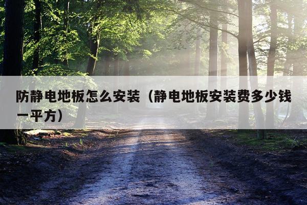 防静电地板怎么安装（静电地板安装费多少钱一平方）