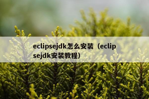 eclipsejdk怎么安装（eclipsejdk安装教程）