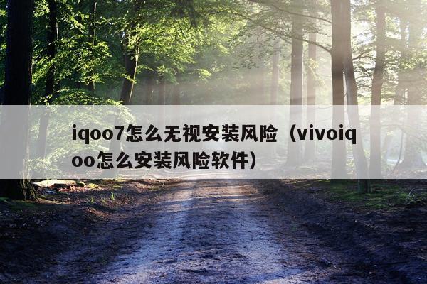iqoo7怎么无视安装风险(vivoiqoo怎么安装风险软件)