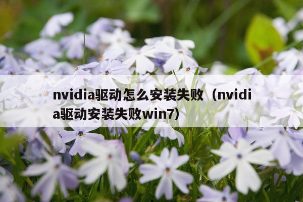 nvidia驱动怎么安装失败（nvidia驱动安装失败win7）