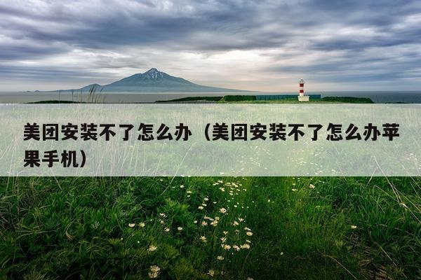 美团安装不了怎么办(美团安装不了怎么办苹果手机)