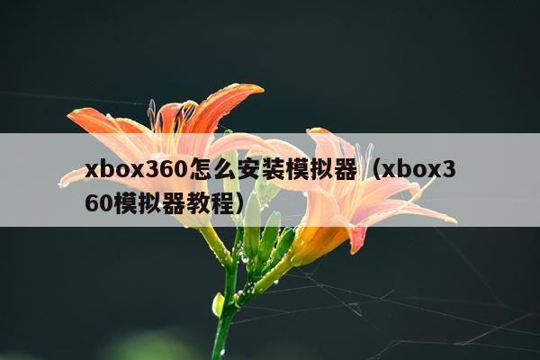 xbox360怎么安装模拟器(xbox360模拟器教程)