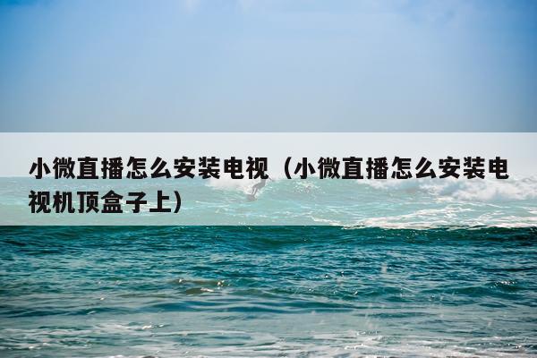 小微直播怎么安装电视(小微直播怎么安装电视机顶盒子上)
