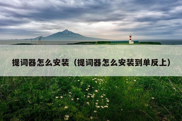 提词器怎么安装(提词器怎么安装到单反上)