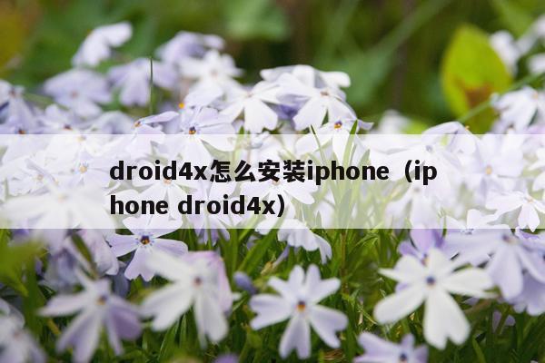 droid4x怎么安装iphone(iphone droid4x)
