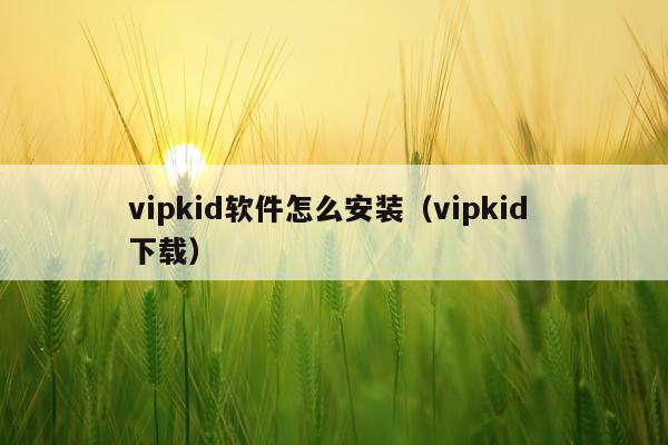 vipkid软件怎么安装(vipkid 下载)