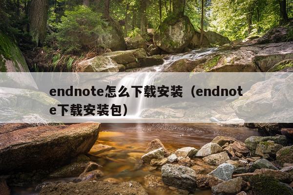 endnote怎么下载安装(endnote下载安装包)