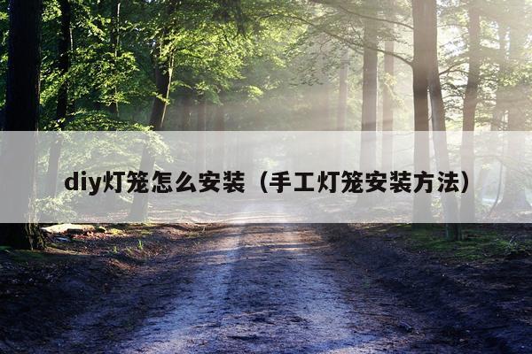 diy灯笼怎么安装(手工灯笼安装方法)