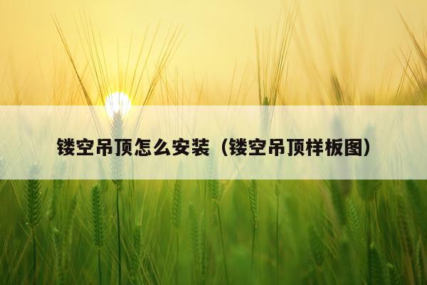 镂空吊顶怎么安装(镂空吊顶样板图)
