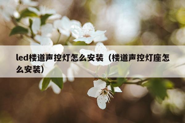 led楼道声控灯怎么安装(楼道声控灯座怎么安装)