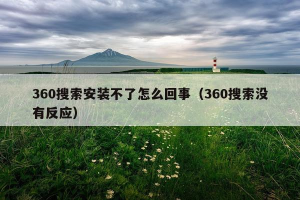 360搜索安装不了怎么回事(360搜索没有反应)